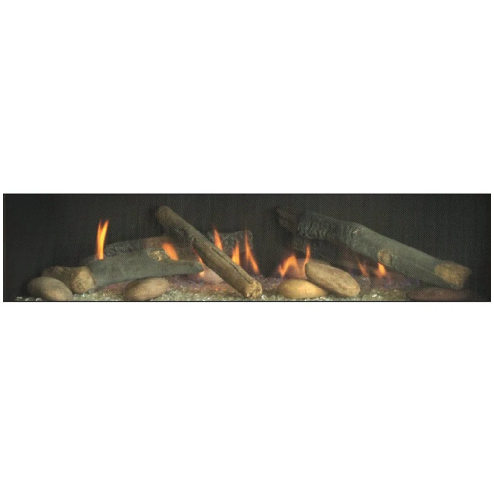 Empire Log Set w/11 Rocks 7 Rustic Logs 5 SS Coils LSM1THF